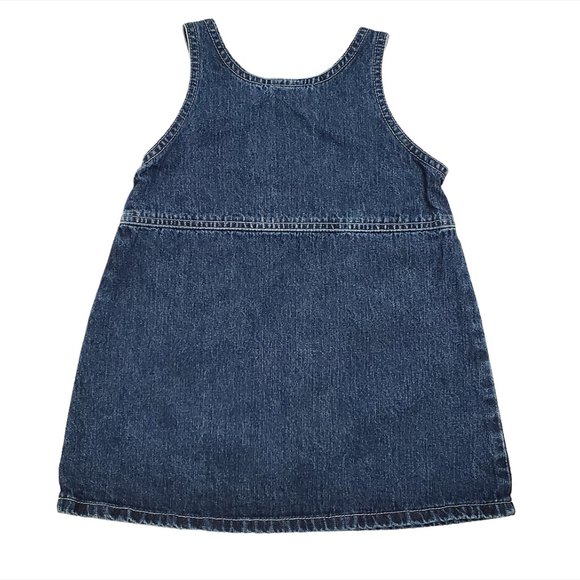 Oshkosh B'gosh Girl Denim Jumper Dress 24 Months Embroidery Blue Canada … - Picture 2 of 8